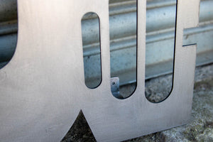 Large Metal Letter with Brackets