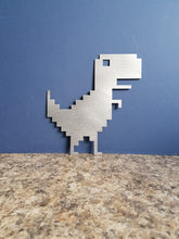 Load image into Gallery viewer, 8-bit dinosaur mild steel metal CNC plasma cut word sign