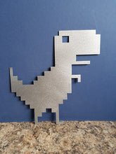 Load image into Gallery viewer, 8-bit dinosaur mild steel metal CNC plasma cut word sign
