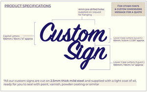 Custom Word Sign- Style #3