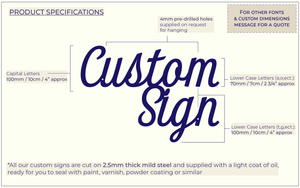 Custom Word Sign- Style #2