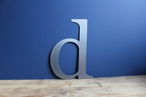 lower case georgia font metal letter d
