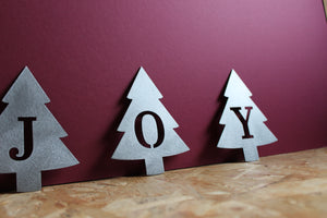 Christmas tree letter metal ornaments
