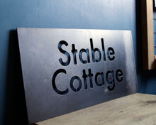 Load image into Gallery viewer, Stable Cottage custom personalised mild steel metal sign