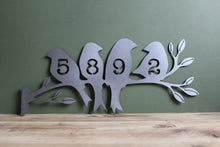Load image into Gallery viewer, birds on a branch house custom personalised mild steel metal sign