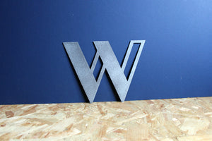 Large Metal Letter W, Industrial Style