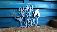 Load image into Gallery viewer, Custom Bar &amp; BBQ custom metal word sign