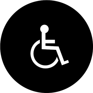 Women, Men and Wheelchair User Round Toilet Signs