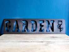Load image into Gallery viewer, garden metal sign