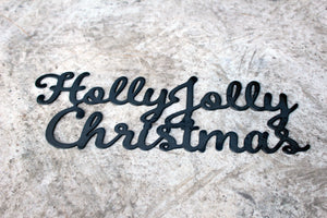 Holly Jolly Christmas Metal Sign
