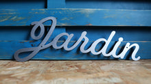 Load image into Gallery viewer, Jardin metal garden sign