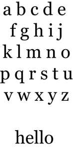 lower case georgia font metal letter