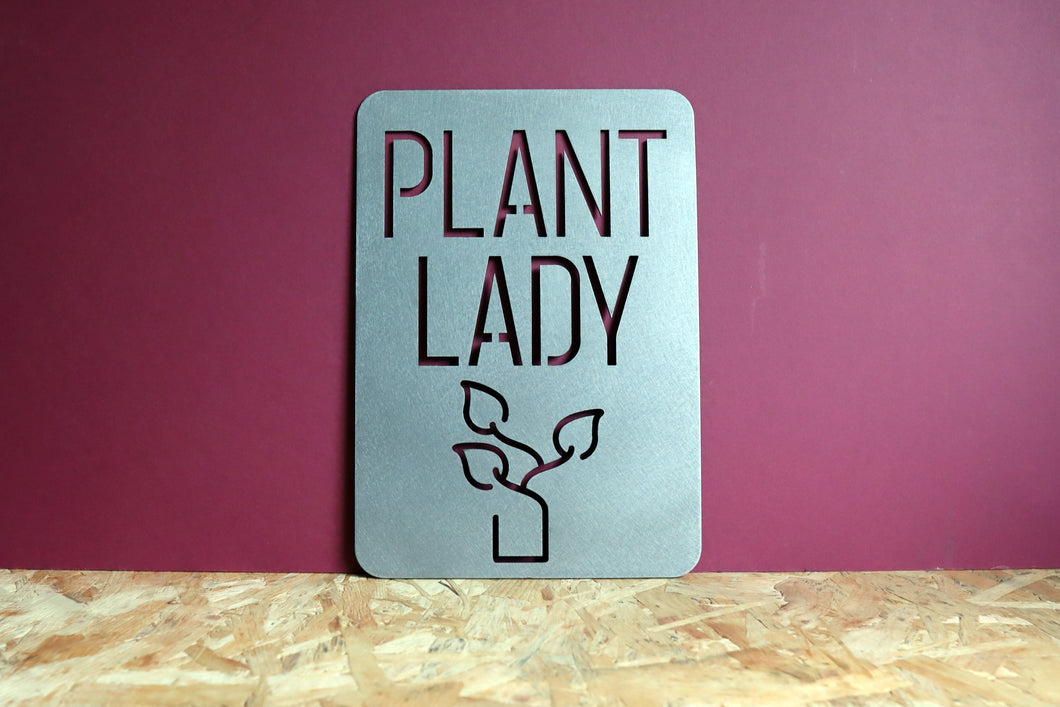 Plant Lady Metal Sign