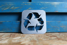 Load image into Gallery viewer, metal recycling sign