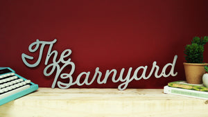 The Barnyard custom personalised mild steel metal sign